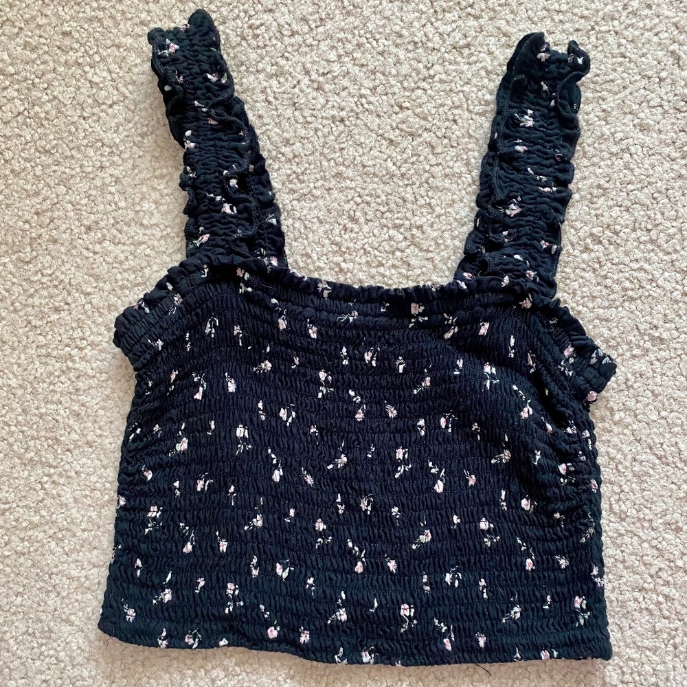 Women's Hollister Floral Stretch Crop Top